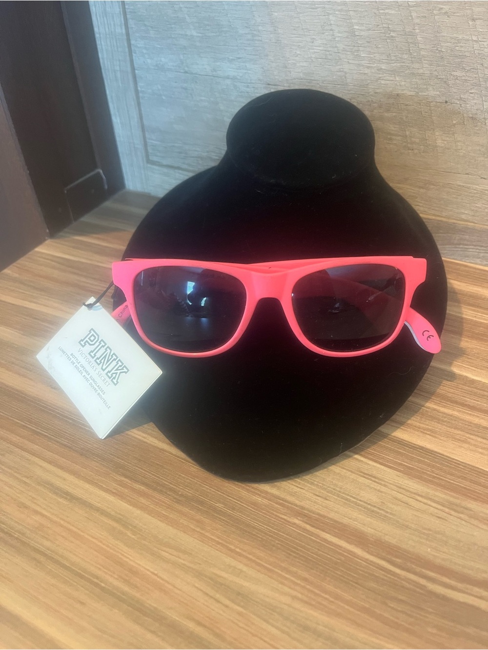 Victoria's Secret PINK Hot Pink Bottle Opener Sunglasses with Dark Lenses